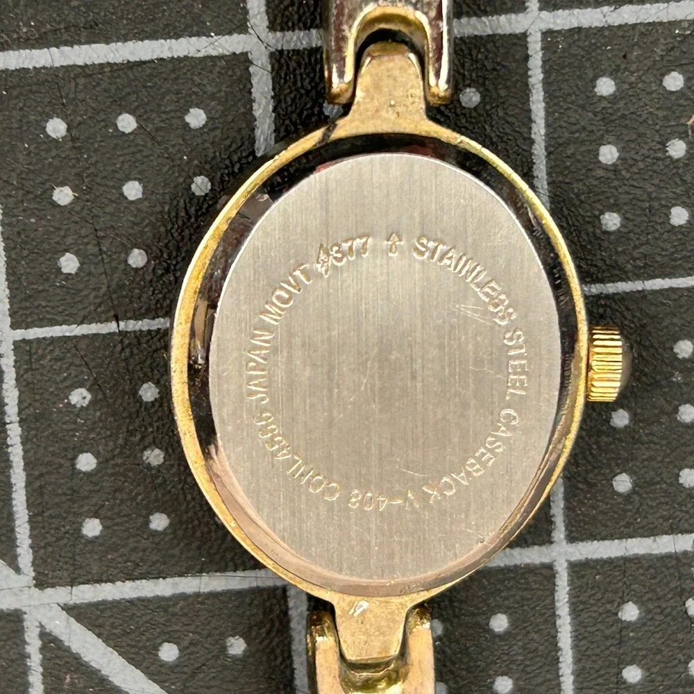 Womens Petite Oval Face Stainless Steel‎ Caseback Japan Movt Quartz Watch